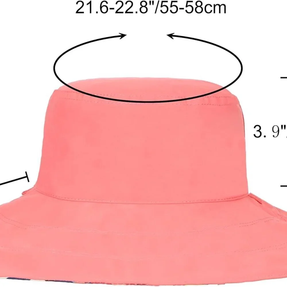 Women Floral Summer Sun Hat Ultra Wide Brim UV Protection Reversible Foldable